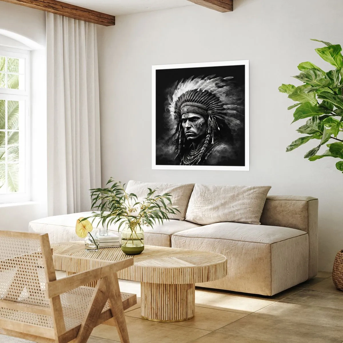 Affiche - Poster - Un leader et un guerrier - 60x60 cm