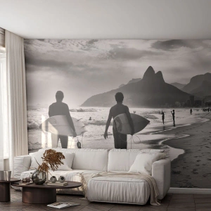Papier Peint Photo Standard Eco - Samba sur une vague - Surfeur, Brésil, Mer - 300x210 cm