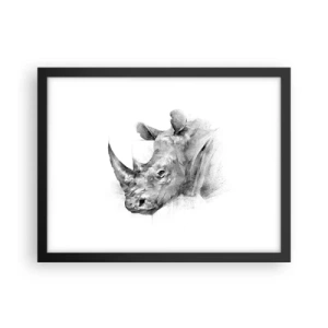 Affiche dans un cadre noir - Poster - Potrait africain - 40x30 cm