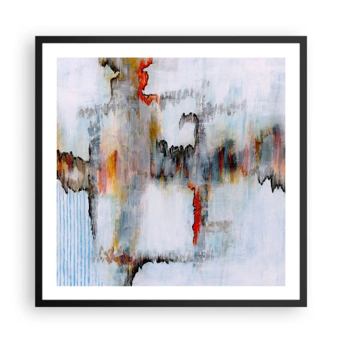 Affiche dans un cadre noir - Poster - Un bâton sur l'eau - 60x60 cm