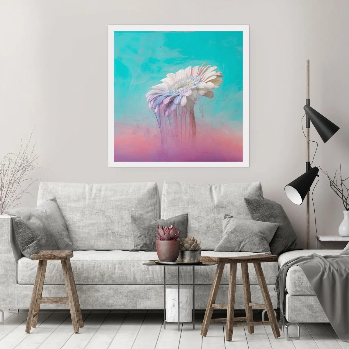 Affiche - Poster - Le monde souterrain des fleurs - 40x40 cm