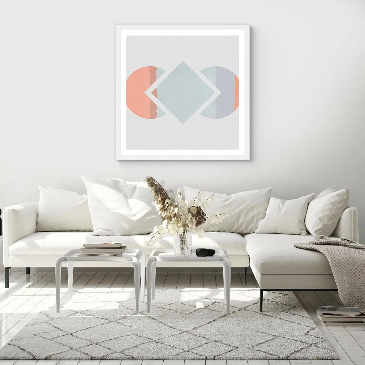 Affiche dans un cadre blanc - Poster - La situation est clair - 30x30 cm