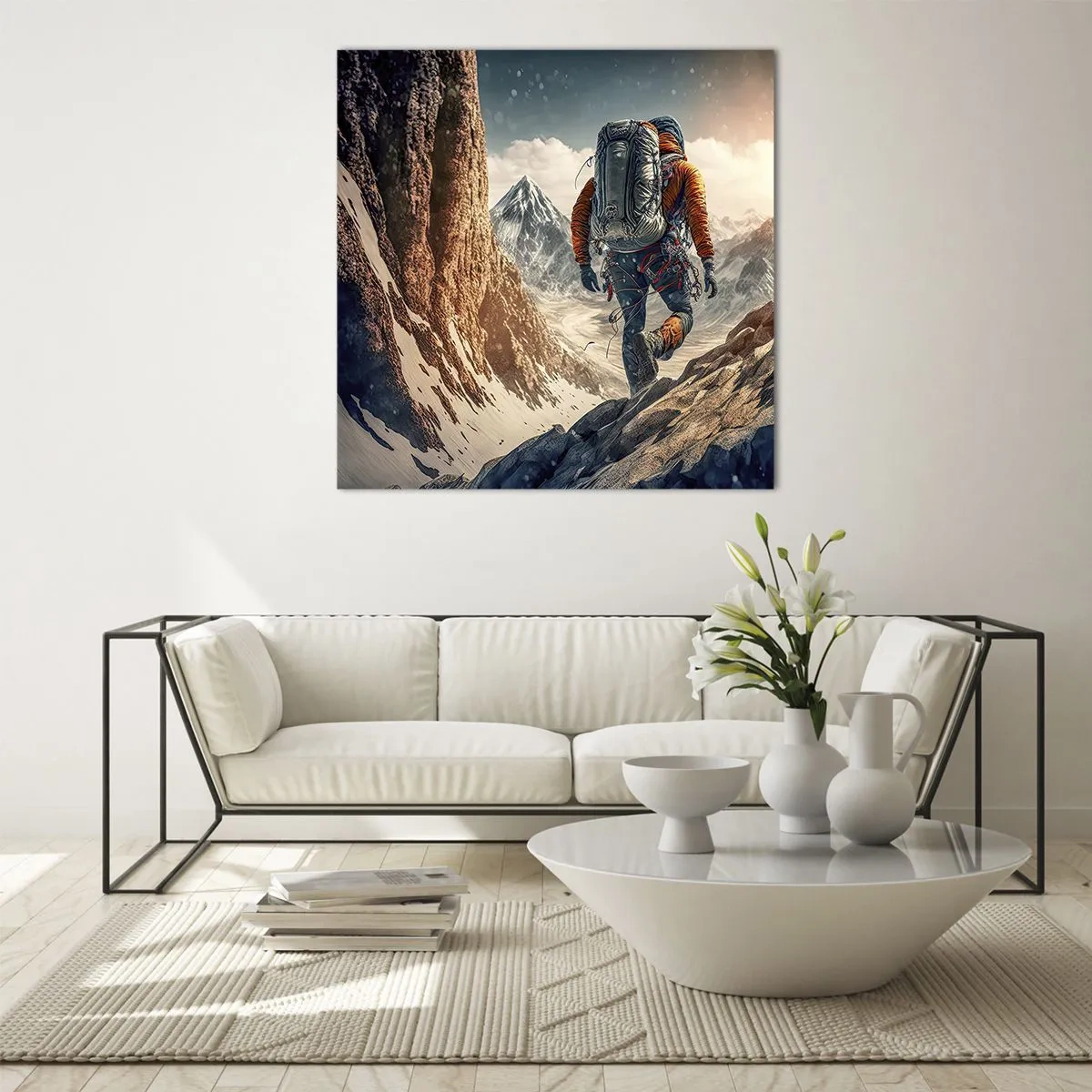 Impression sur verre - Image sur verre - Guerrier solitaire - 40x40 cm