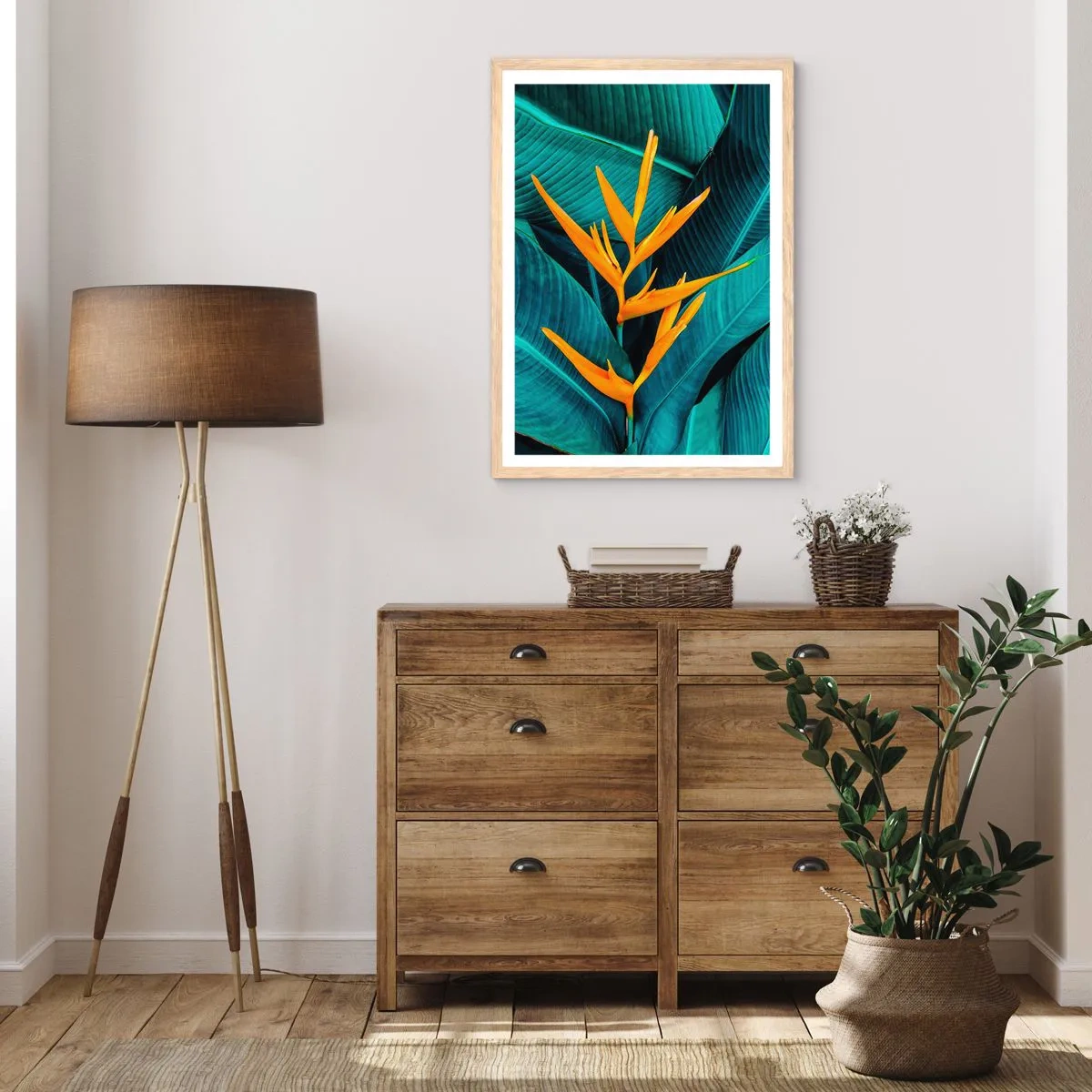 Affiche dans un chêne clair - Poster - Fleur d'Eden - 50x70 cm