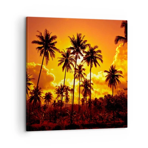 Impression sur toile - Image sur toile - Montagnes en feu, forêts en feu - 60x60 cm