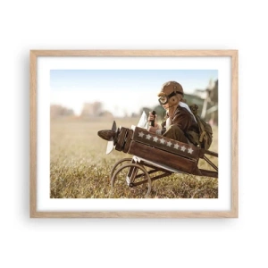 Affiche dans un chêne clair - Poster - Départ vers un rêve - 50x40 cm