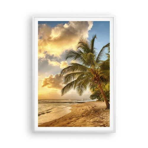 Affiche dans un cadre blanc - Poster - Été éternel, toujours des vacances - 70x100 cm
