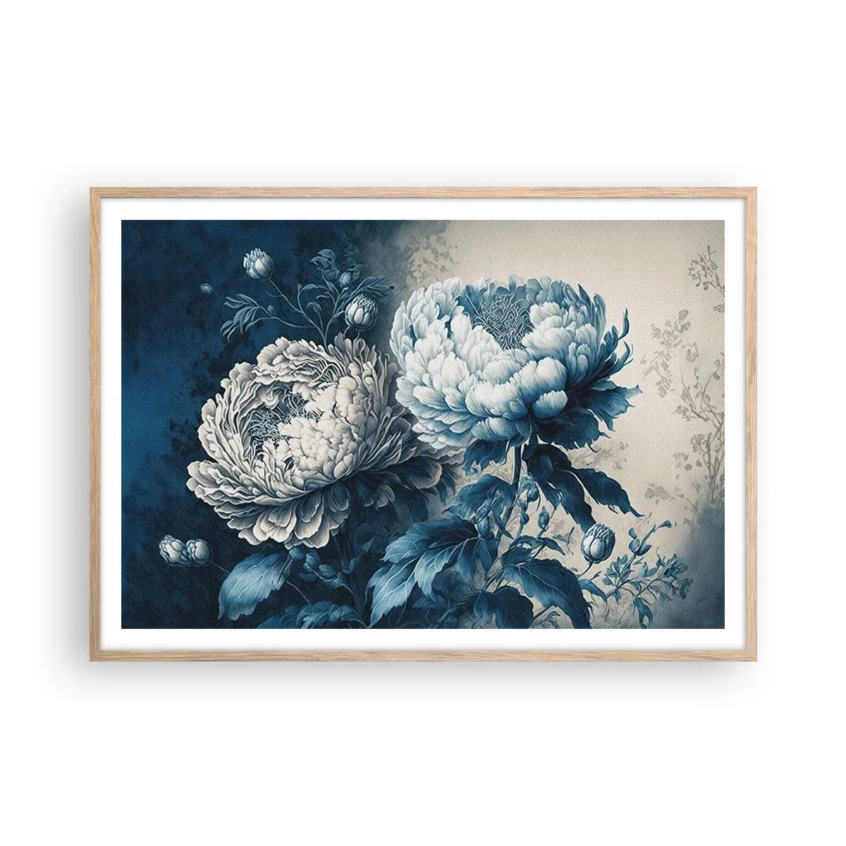 Affiche dans un chêne clair - Poster - Paire assortie - 100x70 cm