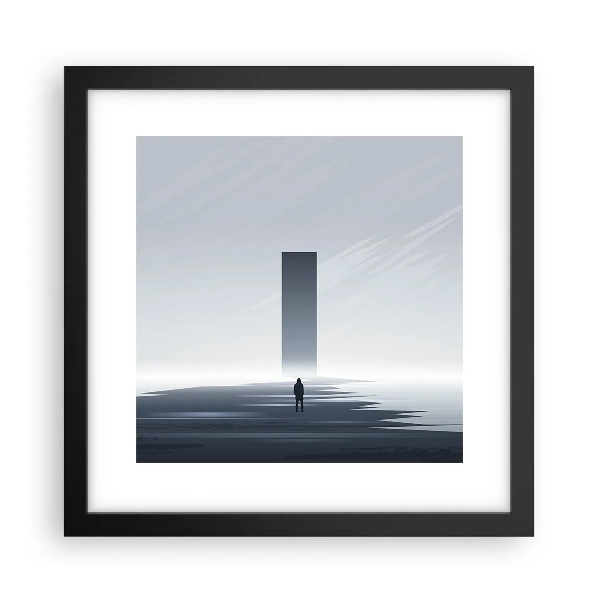 Affiche dans un cadre noir - Poster - Opportunité ou menace ? - 30x30 cm