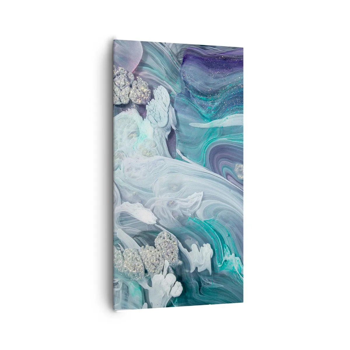 Impression sur toile - Image sur toile - Courants bleus - 65x120 cm