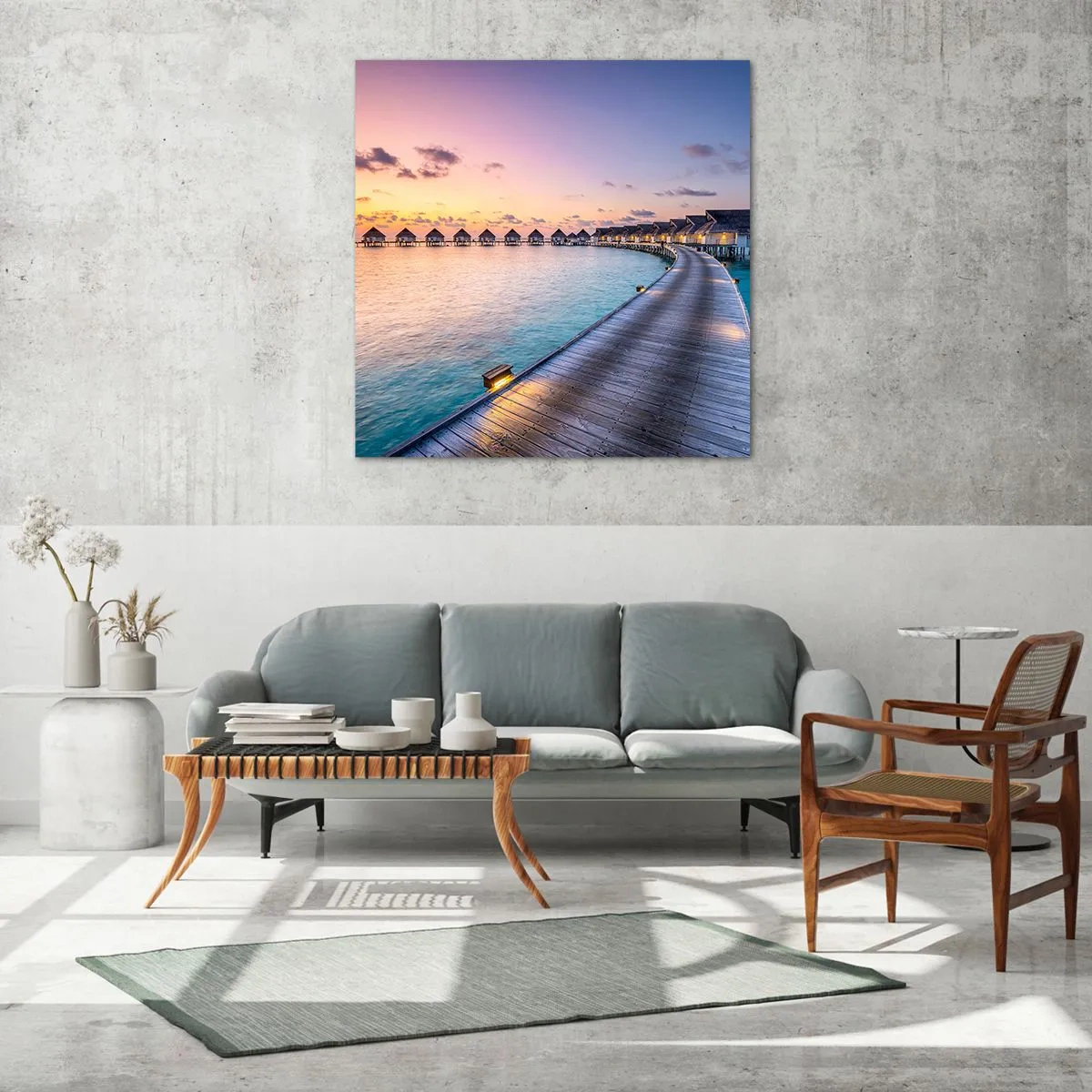 Impression sur verre - Image sur verre - Vacances - retour aux sources - 60x60 cm