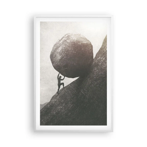 Affiche dans un cadre blanc - Poster - Je crois contre tout espoir - 61x91 cm