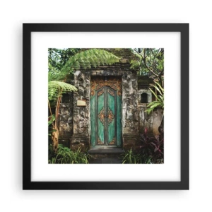 Affiche dans un cadre noir - Poster - Porte vers un monde exotique - 30x30 cm