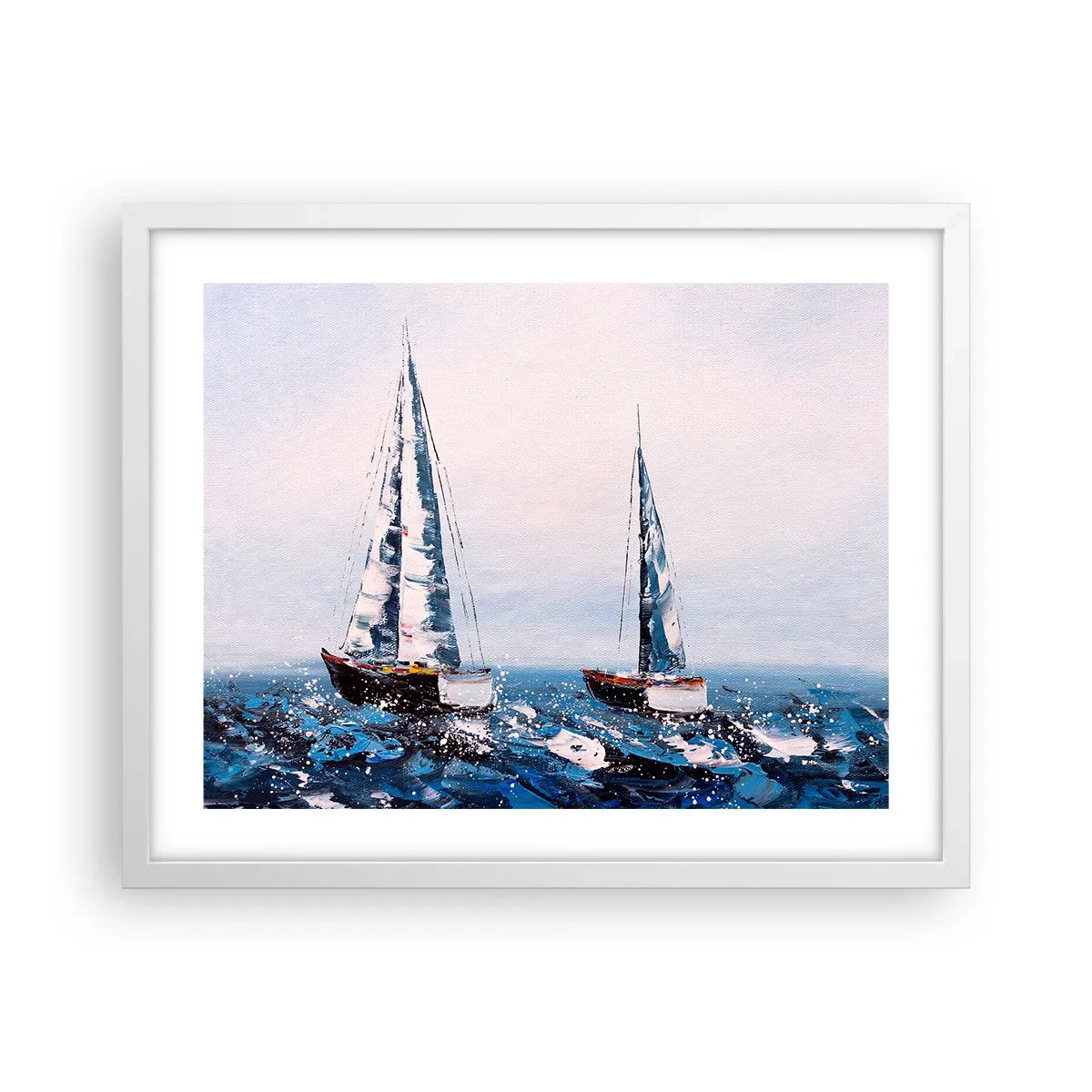 Affiche dans un cadre blanc - Poster - Confrérie du vent - 50x40 cm