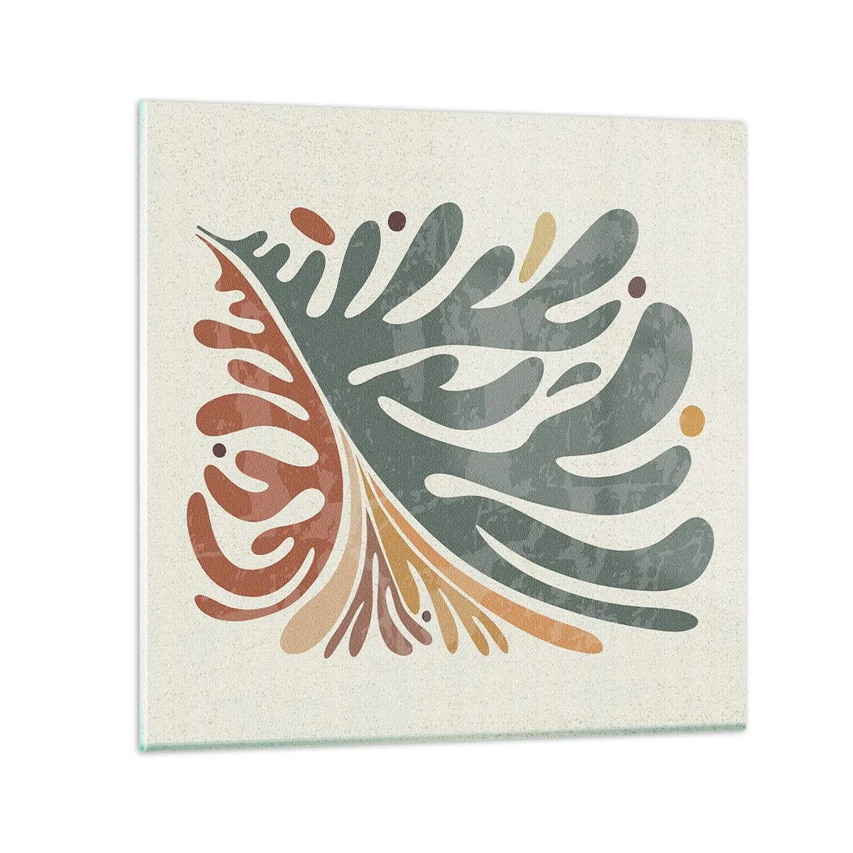 Impression sur verre - Image sur verre - Feuille multicolore - 40x40 cm