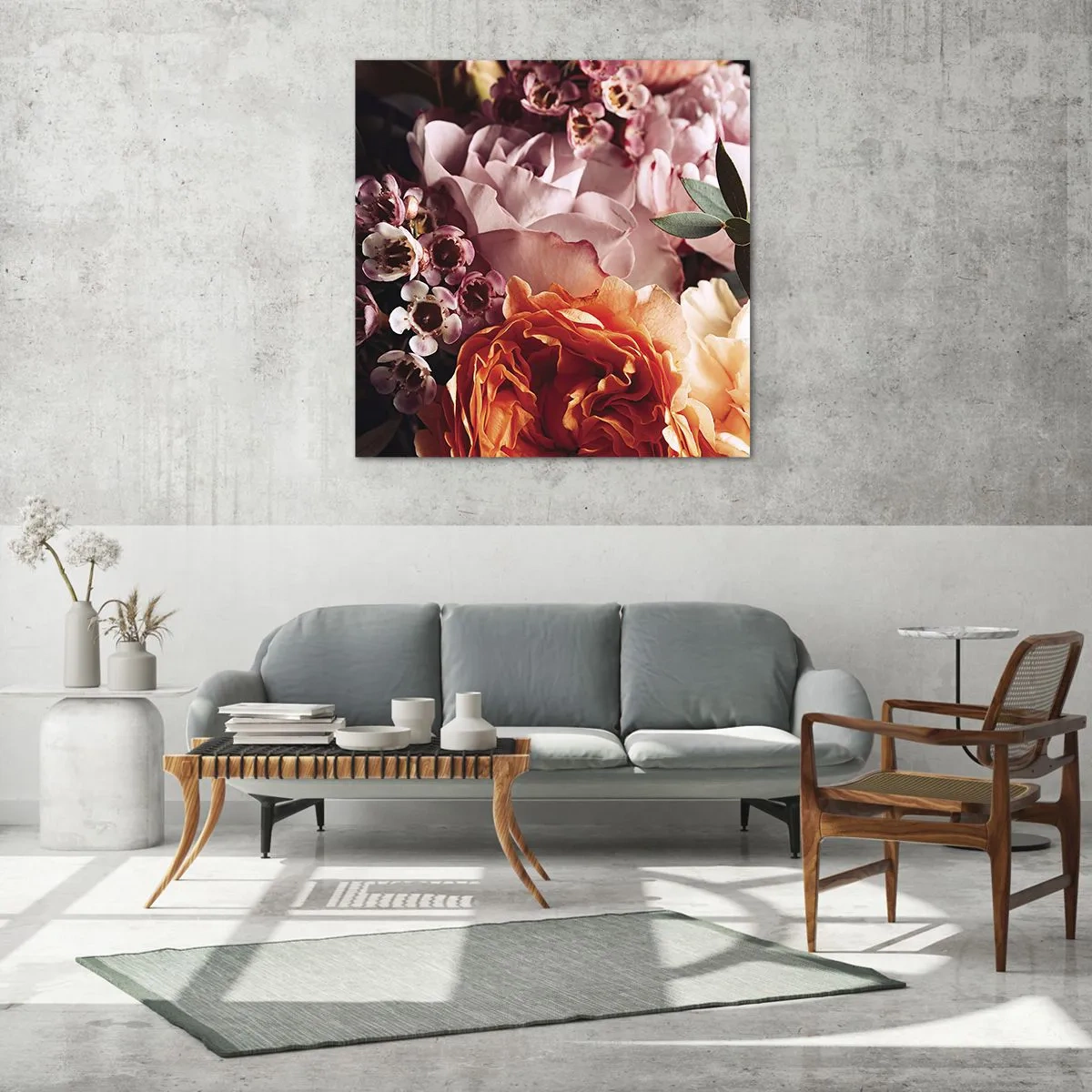 Impression sur verre - Image sur verre - Enveloppé de beauté - 70x70 cm