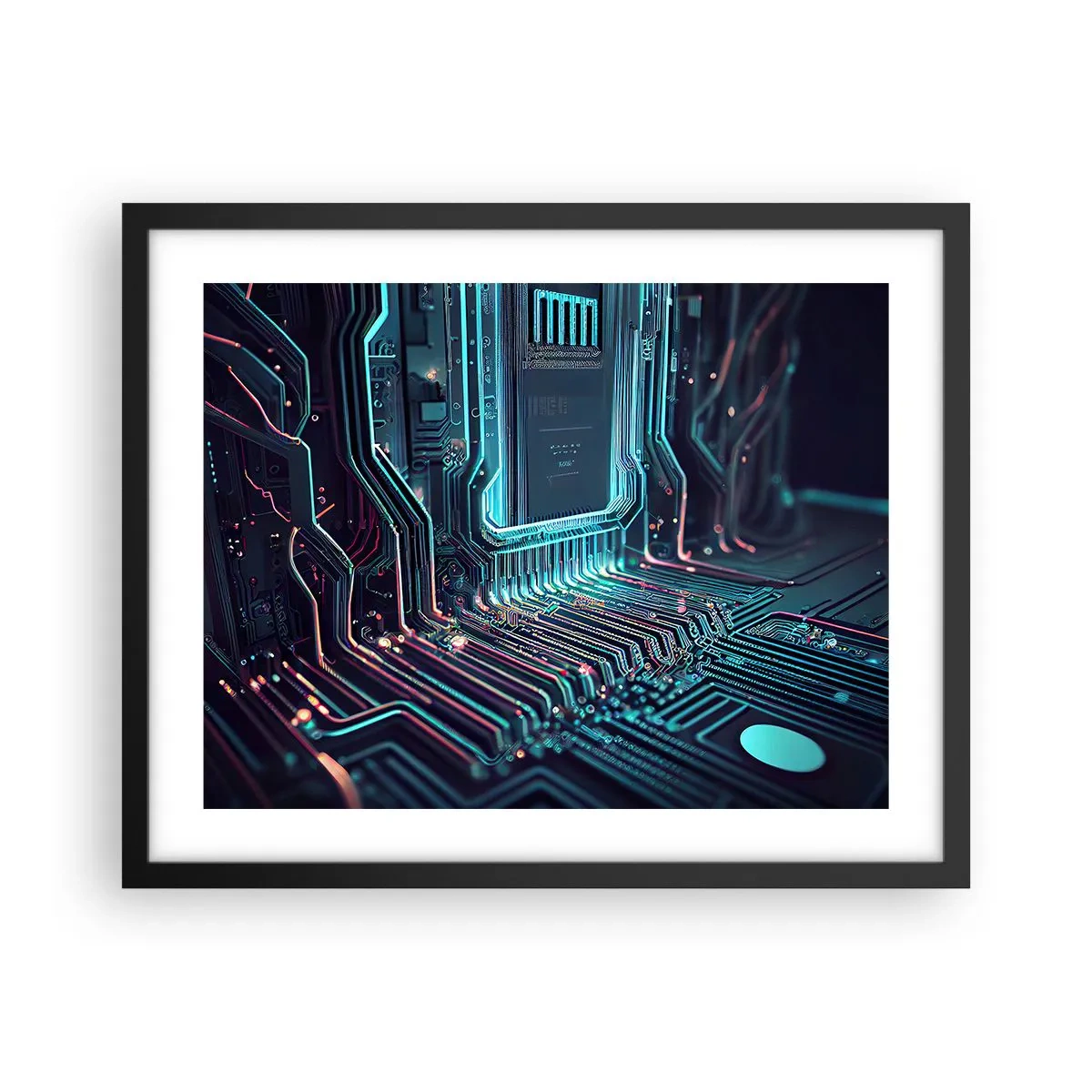 Affiche dans un cadre noir - Poster - Je pense comme ça… - 50x40 cm