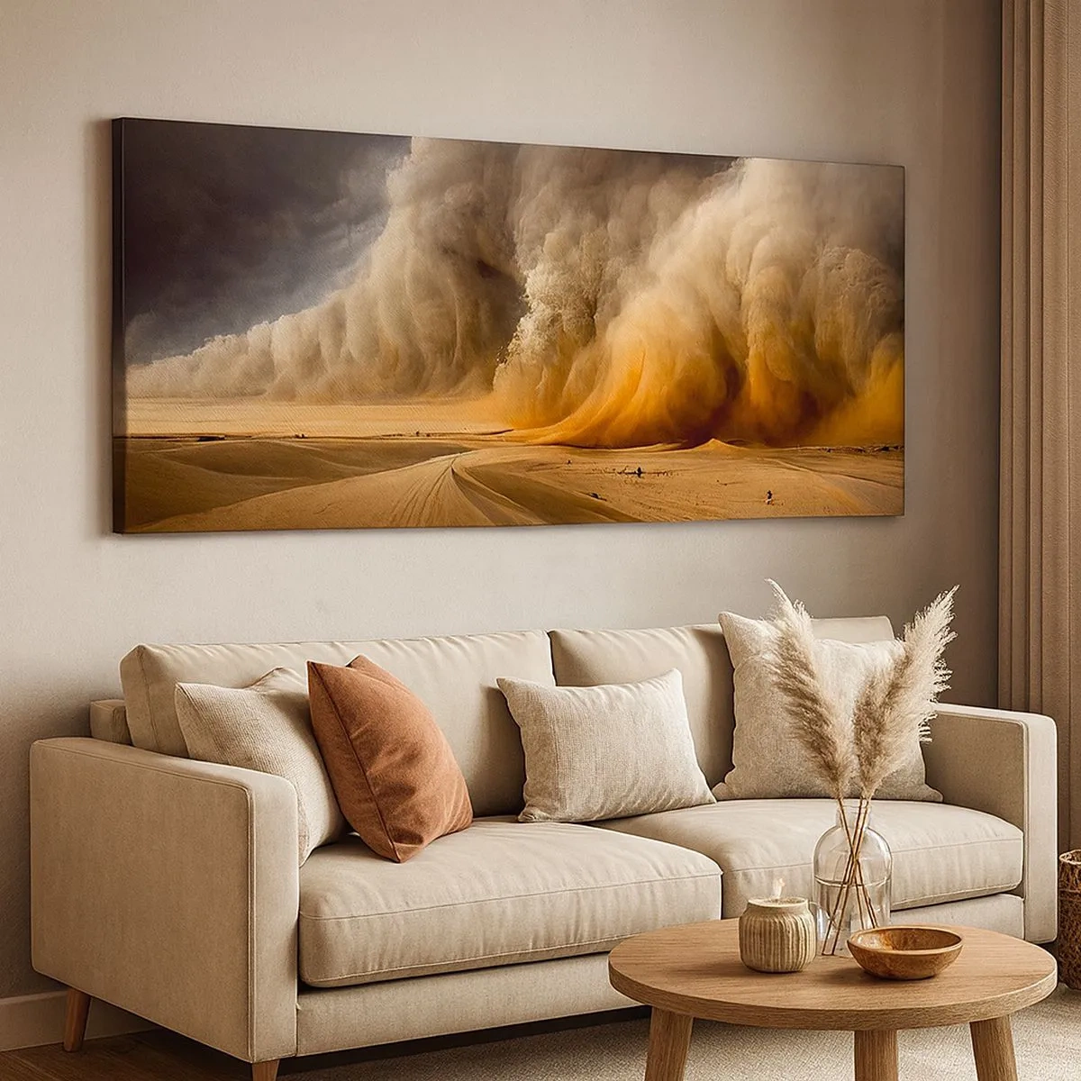 Impression sur toile - Image sur toile - La colère du désert - 100x40 cm