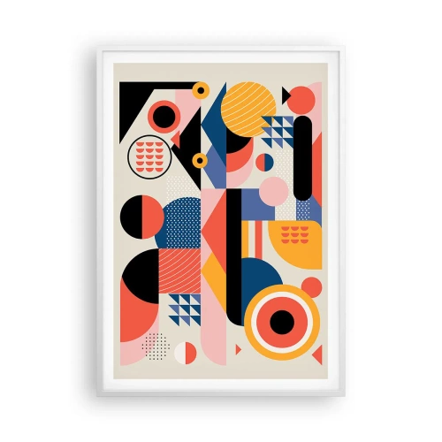 Affiche dans un cadre blanc - Poster - Composition : jouer - 70x100 cm