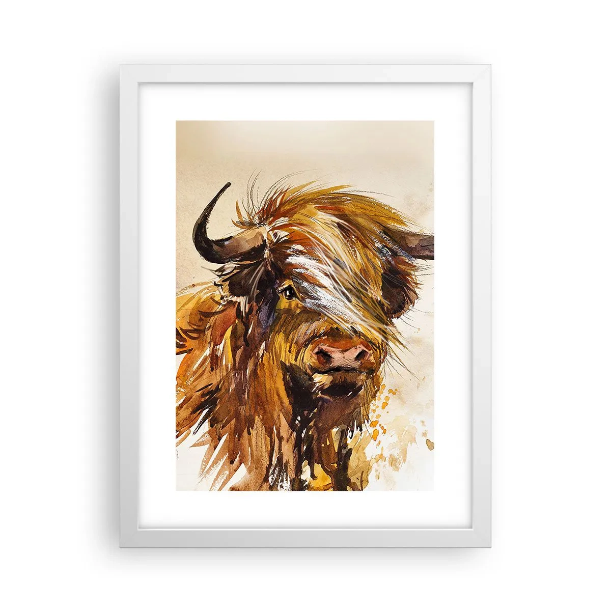 Affiche dans un cadre blanc - Poster - Fierté du chasseur - 30x40 cm