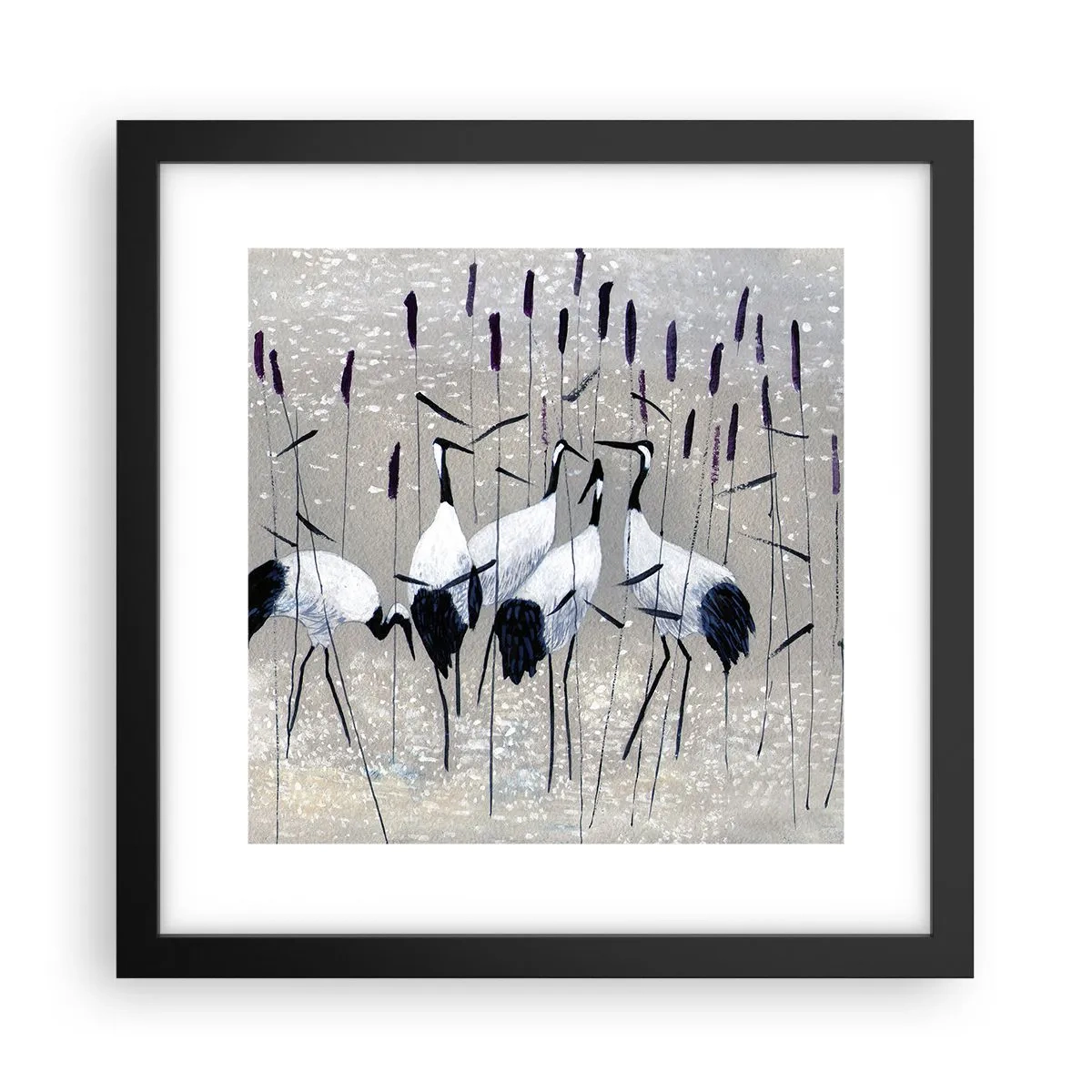 Affiche dans un cadre noir - Poster - Parmi les siens - 30x30 cm