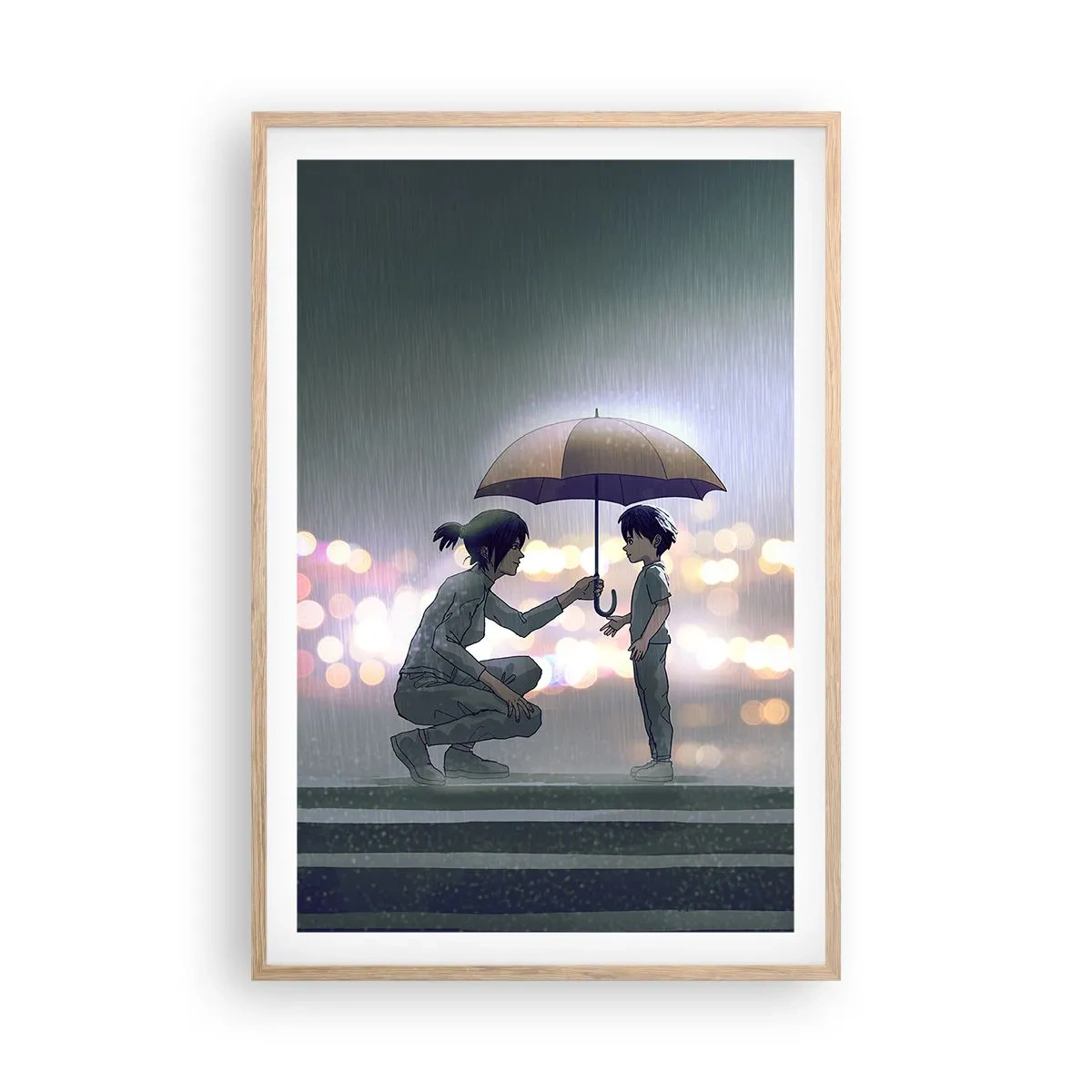 Affiche dans un chêne clair - Poster - Et maintenant, tout va bien - 61x91 cm