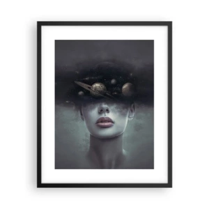 Affiche dans un cadre noir - Poster - Et les planètes deviennent folles... - 40x50 cm