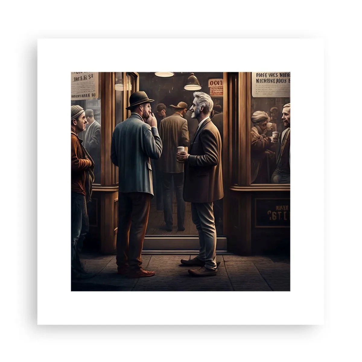 Affiche - Poster - Bon moment de la journée - 30x30 cm