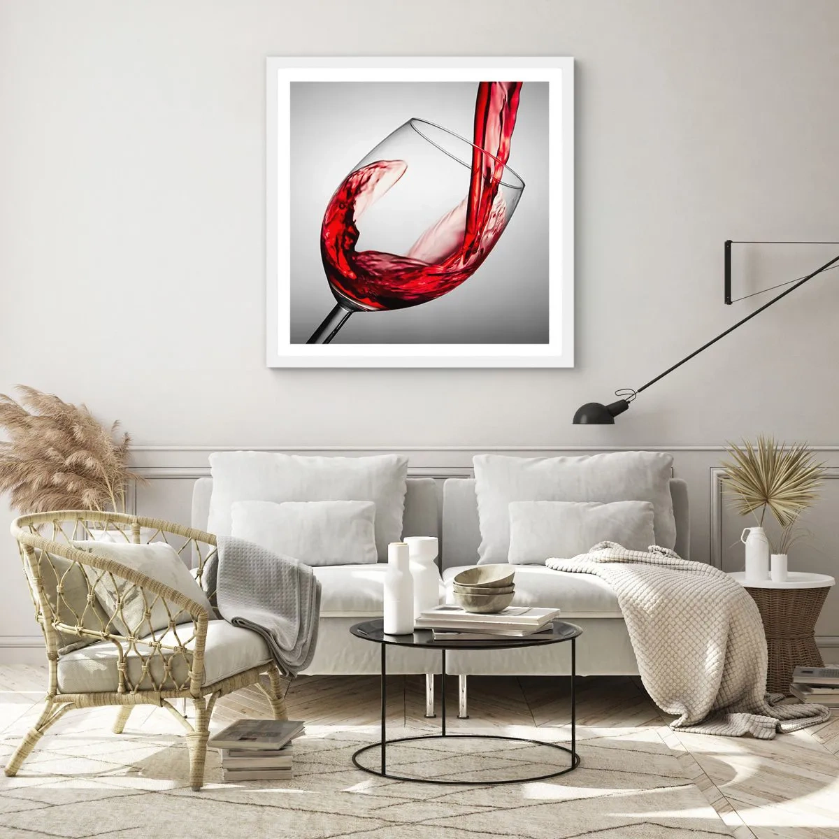 Affiche dans un cadre blanc - Poster - Nuance - mouvement - son - 30x30 cm