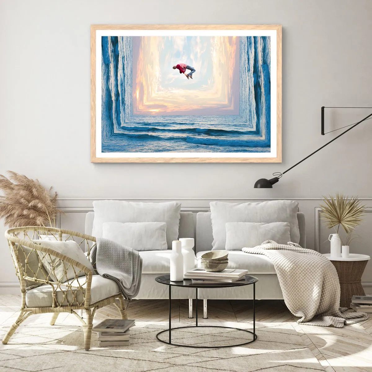 Affiche dans un chêne clair - Poster - Vers une autre dimension - 100x70 cm