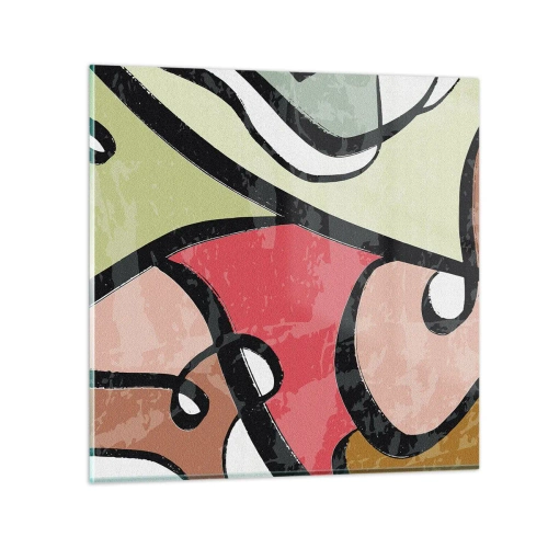 Impression sur verre - Image sur verre - Pirouettes parmi les couleurs - 50x50 cm