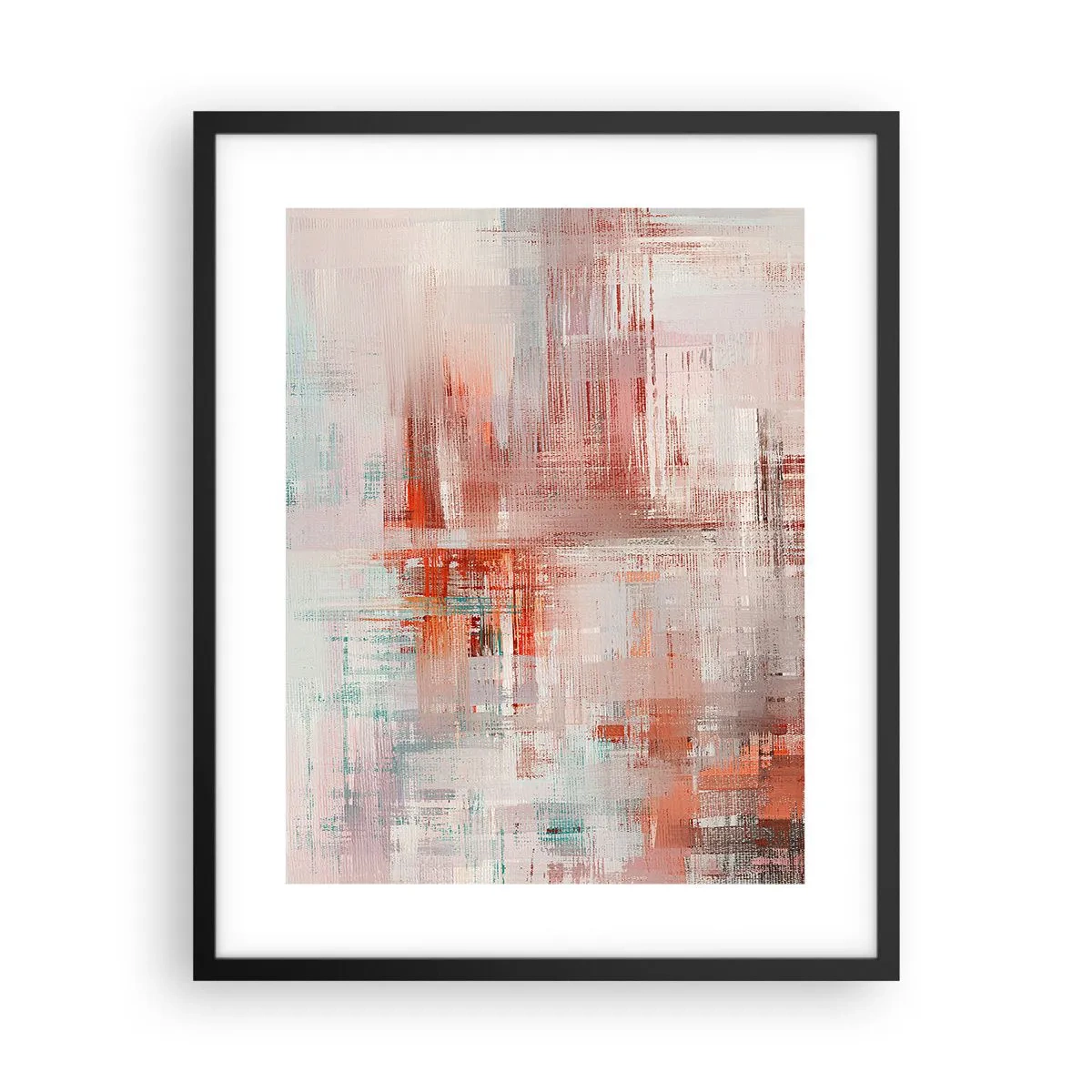 Affiche dans un cadre noir - Poster - Brumeux. Mais rose - 40x50 cm