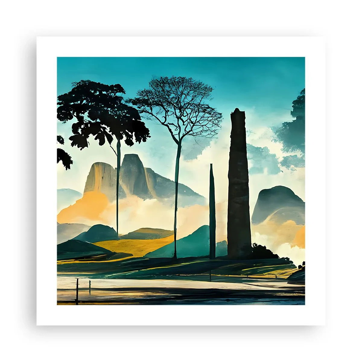 Affiche - Poster - Toujours de plus en plus haut - 50x50 cm