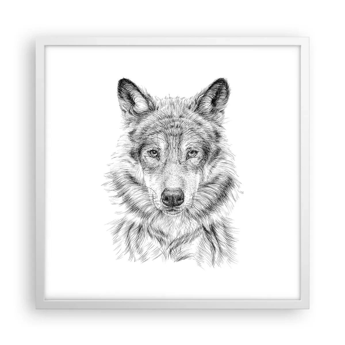 Affiche dans un cadre blanc - Poster - Un leader né - 50x50 cm