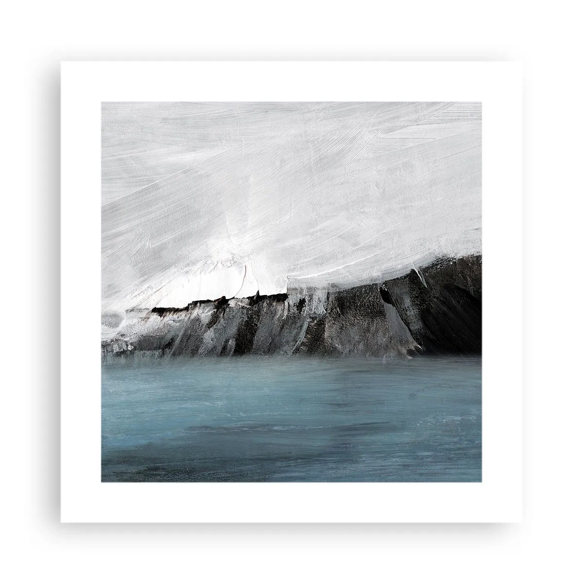 Affiche - Poster - Eau – terre : choc des éléments - 40x40 cm