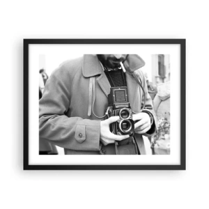 Affiche dans un cadre noir - Poster - Dans un style rétro - 50x40 cm