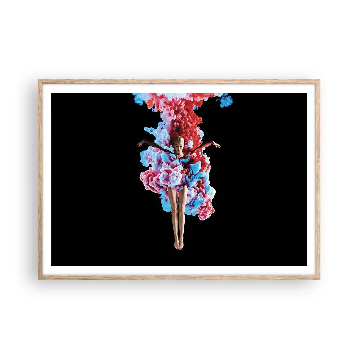 Affiche dans un chêne clair - Poster - En pleine floraison - 100x70 cm