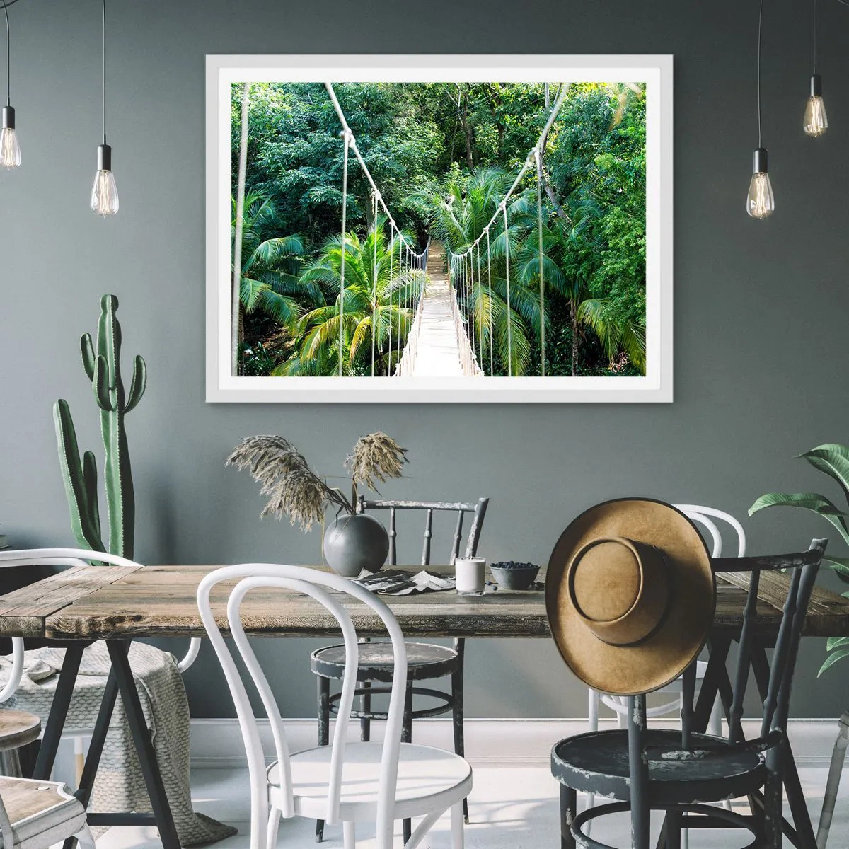 Affiche dans un cadre blanc - Poster - Welcome to the jungle! - 50x40 cm