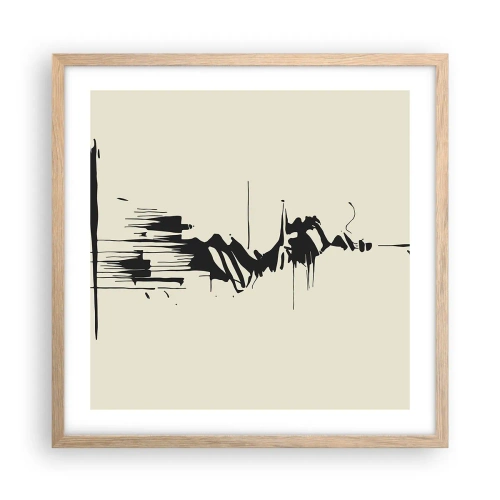 Affiche dans un chêne clair - Poster - Abstraction hâtive - 50x50 cm