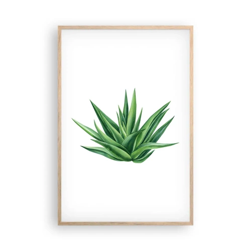 Affiche dans un chêne clair - Poster - Vert – force – vie - 61x91 cm