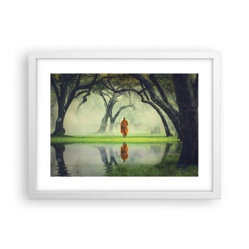 Affiche dans un cadre blanc - Poster - En route vers l'illumination - 40x30 cm