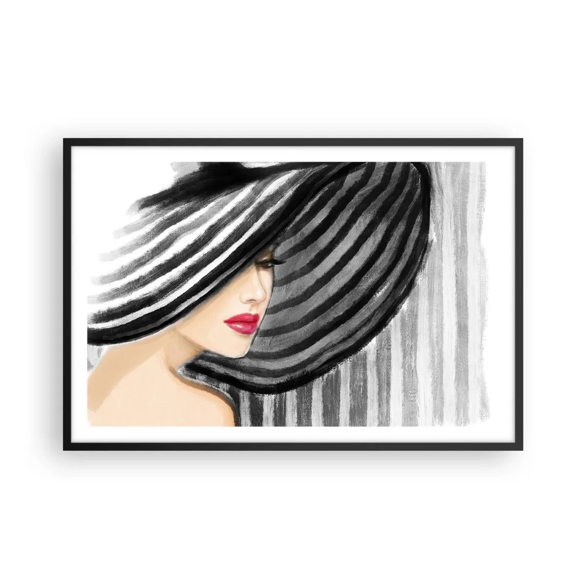 Affiche dans un cadre noir - Poster - Où te chercher ? - 91x61 cm