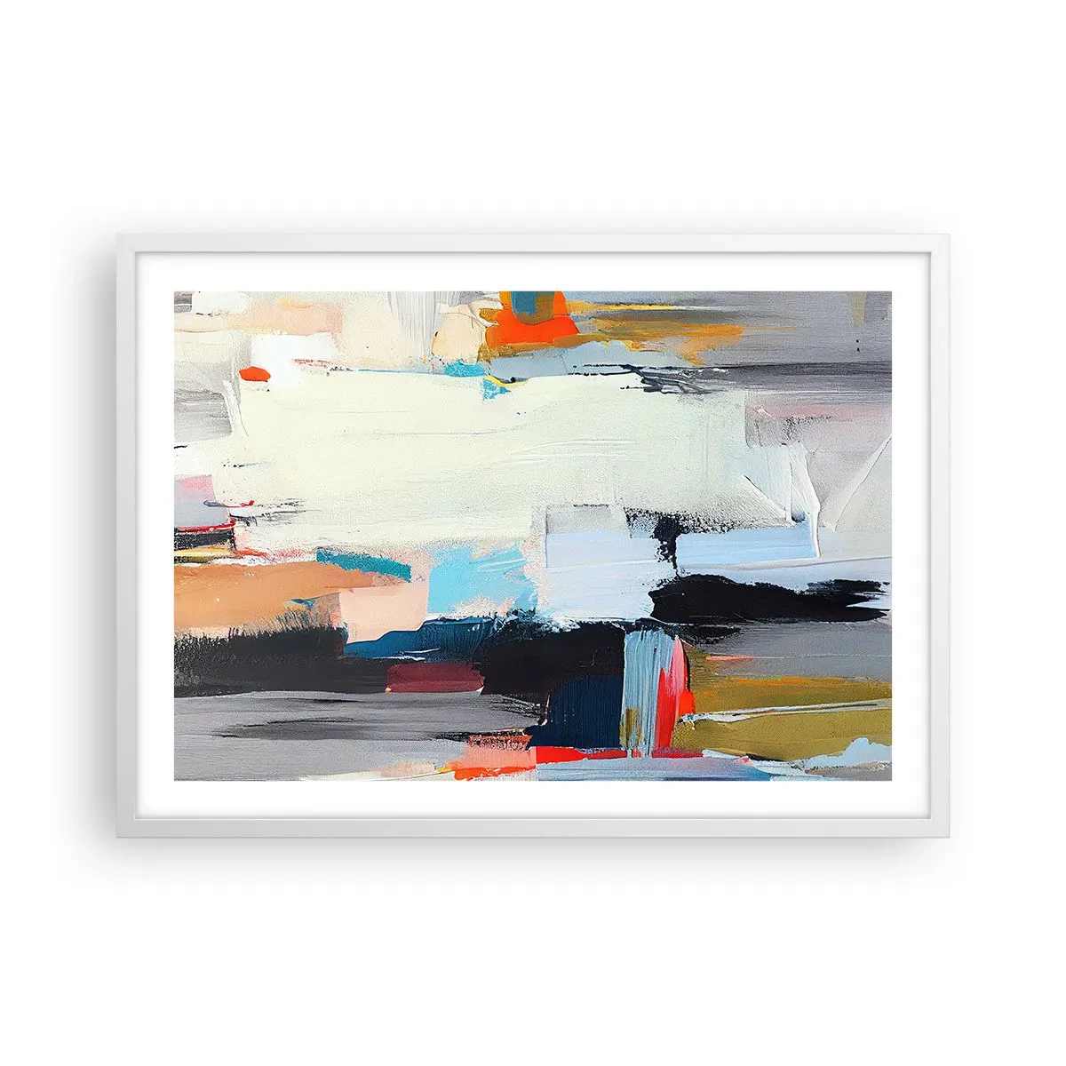 Affiche dans un cadre blanc - Poster - Y a-t-il une méthode ? - 70x50 cm