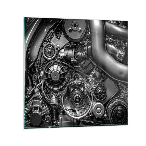 Impression sur verre - Image sur verre - Poésie mécanique - 40x40 cm