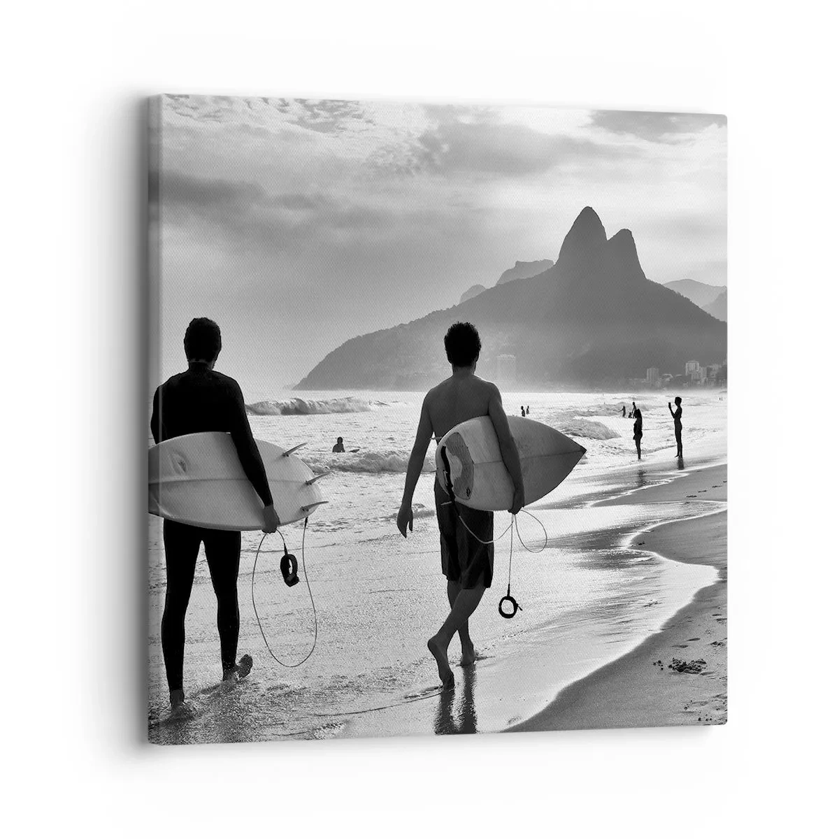 Impression sur toile - Image sur toile - Samba sur une vague - 30x30 cm