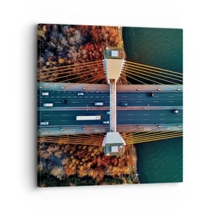 Impression sur toile - Image sur toile - Au dessus de l'eau et de la forêt - 30x30 cm