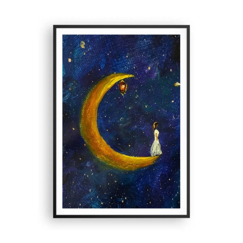 Affiche dans un cadre noir - Poster - Appel du monde - 70x100 cm