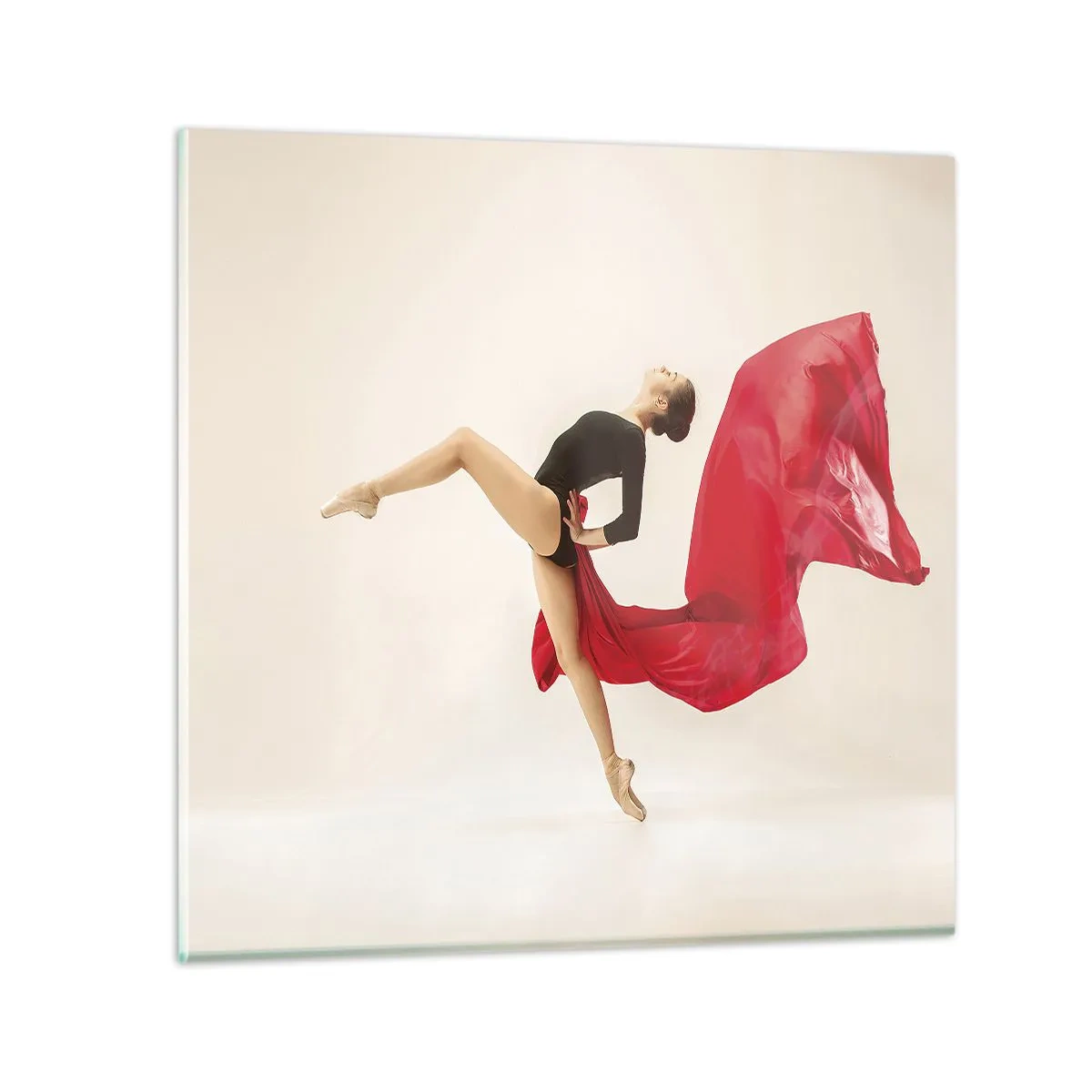 Impression sur verre - Image sur verre - Rouge et noir - 60x60 cm