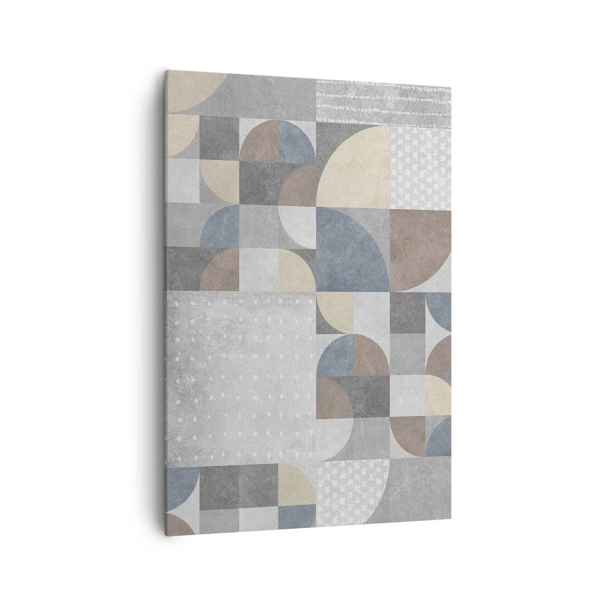 Impression sur toile - Image sur toile - Motif géométrique dans des tons pastel - 70x100cm - Fantaisie de la céramique  - Décoration murale moderne pour le salon et la chambre ARTTOR