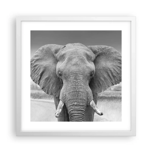 Affiche dans un cadre blanc - Poster - Bienvenue dans mon monde - 40x40 cm